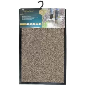 Image of Admiral Barrier Door Mat, Microfibre, Stone, 50 x 80cm - JVL