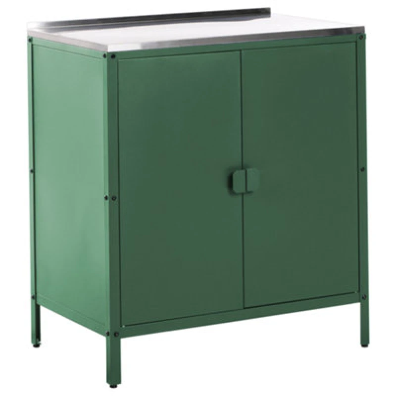 Image of Beliani Outdoor Kitchen Cabinet Vilama Green