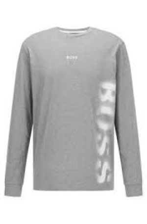 Image of Hugo Boss Dulive Large Logo T-Shirt Silver Size M Men