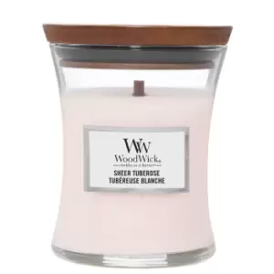 Image of Woodwick Sheer Tuberose Scented Candle 275g