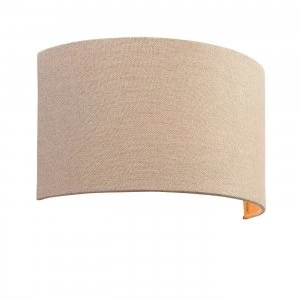 Image of 1 Light Up & Down Wall Light Natural Linen Fabric, Cotton, E27