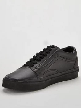 Image of Vans Leather Old Skool - Black