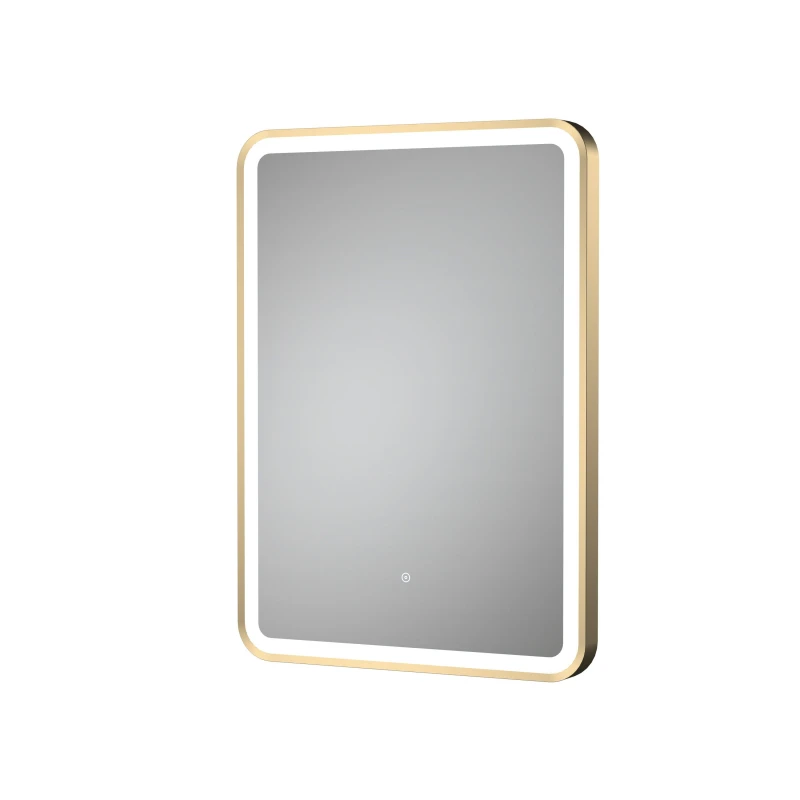 Image of Balterley LED Touch Sensor Mirror with Demister Brushed Brass 700mm x 500mm Bronze