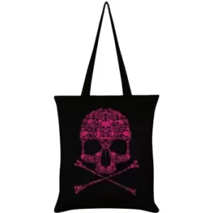 Image of Unorthodox Collective Drip Skull Tote Bag (One Size) (Black) - Black