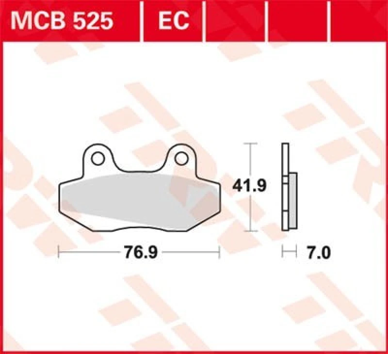 Image of TRW Lucas Brake pad MCB525