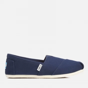 Image of TOMS Womens Core Classics Slip-On Pumps - Navy Canvas - UK 3/US 5