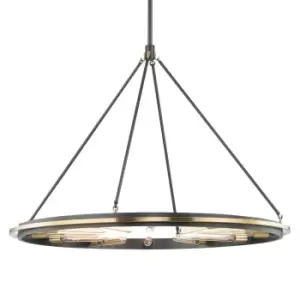 Image of Chambers 12 Light Pendant Aged Brass
