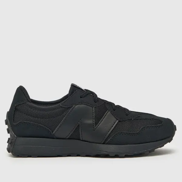 Image of New Balance Black 327 Youth trainers Black UK 5 (EU 38)
