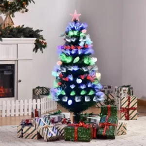 Image of Christmas Time 5FT Pre-Lit Artificial Christmas Tree Home w/ Fibre Optic LED Light Decoration