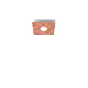Image of Square Lifestyle Metal Surface Mounted Ceiling Light - Vintage Copper Finish, 1x GX53