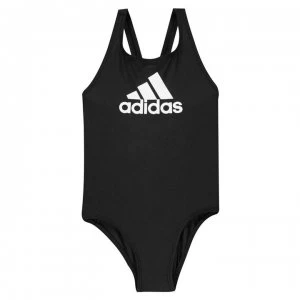 Image of adidas Girls Badge Of Sport Swimsuit - Black/White
