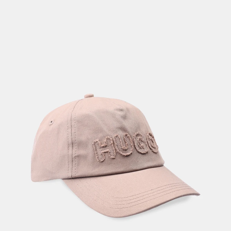 Image of Hugo Cara-FR Cap with Raw-Edge Logo Beige female One Size