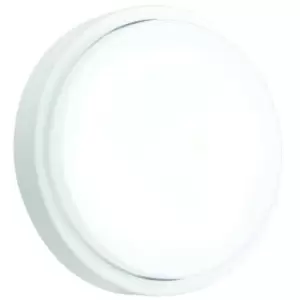 Image of IP54 Outdoor Round Bulkhead Wall / Ceiling Light 12W Cool White LED 1000 Lumen