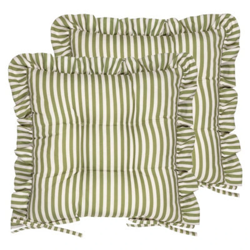 Image of Wylder Millie Ruffle 2 Pack Indoor Outdoor Seat Pads