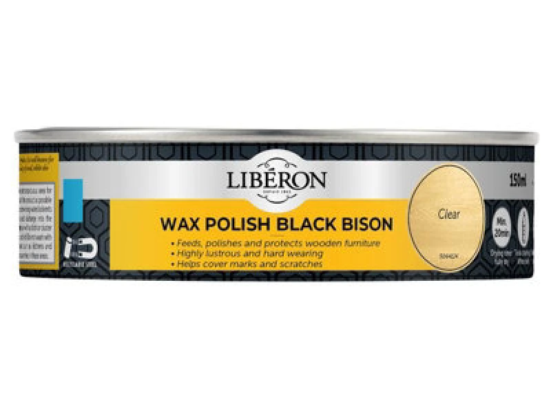 Image of LIBERON Liberon 126867 Black Bison Wax Paste Clear 150ml LIBBPWCL150N 126867