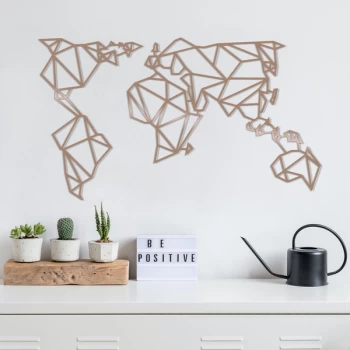 Image of World Map2 - Copper Copper Decorative Metal Wall Accessory
