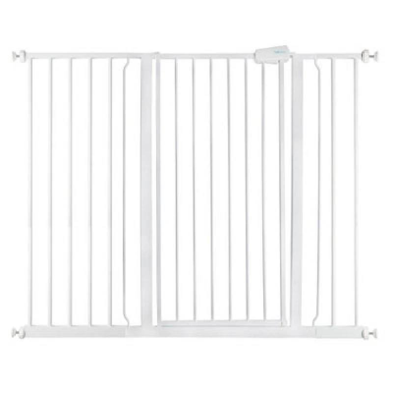 Image of Safetots Extra Tall Metal Safety Gate Pressure Fit, 120.3Cm - 127.9Cm, White, 104Cm In Height, Extra Tall Baby Gate