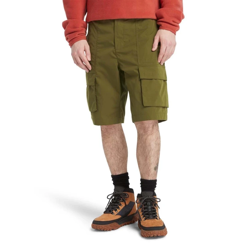 Image of Timberland Durable Water Repellent Cargo Shorts Olive male 32 inch