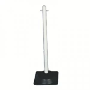 Image of Slingsby VFM White Freestanding Post With Square Rubber Base 328334