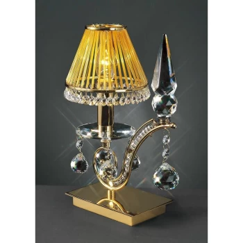 Image of Table Lamp Tara 1 Bulb gold / crystal