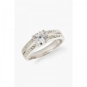 Image of Buckley London Rhodium Plated Zara Ring