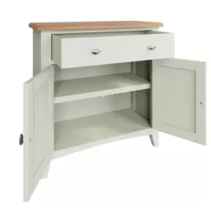 Image of Kettle Interiors Two Tone Oak & White Sideboard With Drawers 75cm