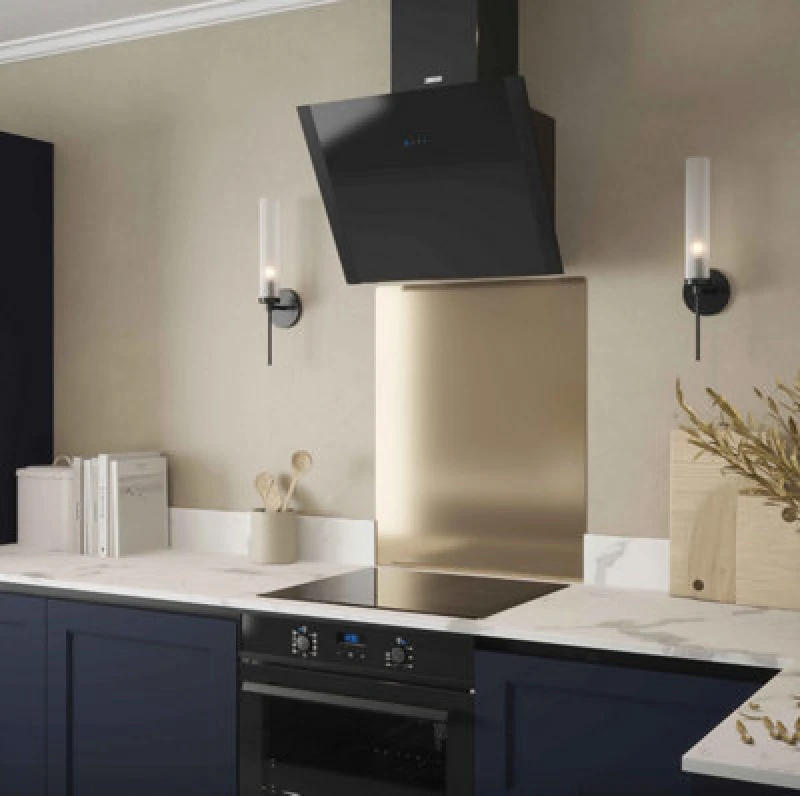 Image of Forgeworks Gold Shimmer Stainless Steel - Self Adhesive - Metal Kitchen Splashback 600mm X 750mm X 0.9mm