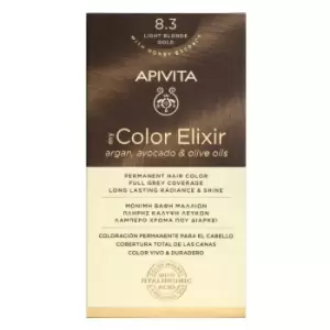 Image of Apivita My Color Elixir Permanent Hair Color 8.3 Light Blonde Gold