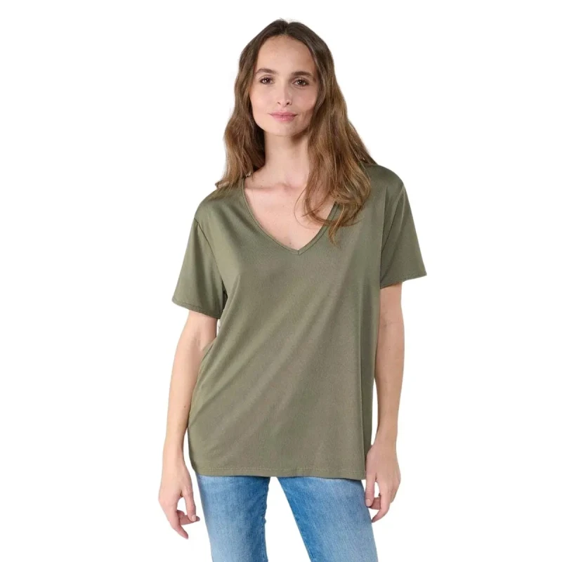 Image of Le Temps des cerises Womens T-Shirt Le Temps des cerises Parodia Vert Female S