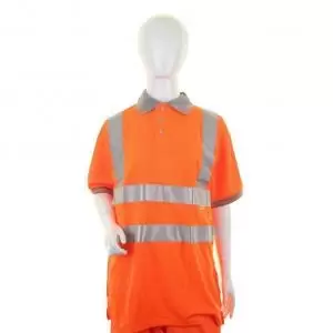 Image of Beeswift LADIES Hi Visibility OR Short Sleeve POLO XL LPK26ORXL