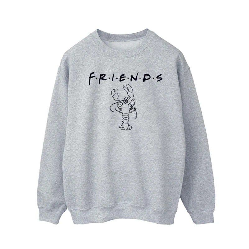 Image of Friends Friends Men Lobster Logo Sweatshirt in Grey Size: Small Grey S Male 5063376923996