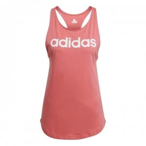 Image of adidas Womens Essentials Linear Loose Tank Top - Hazy Rose