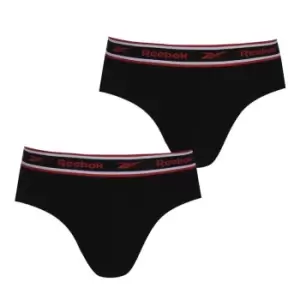Image of Reebok 3 Pack Cotton Elastane Briefs Mens - Black