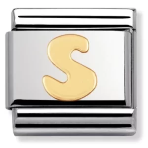 Image of Nomination CLASSIC Gold Letters S Charm 030101/19