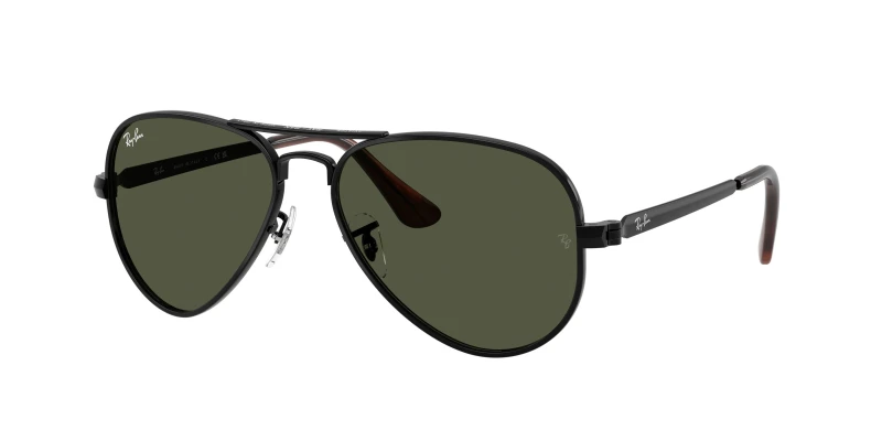 Image of Ray - Ban Unisex Ray - Ban RB3925 AVIATOR MAX 002/31 Sunglasses Metal Black Green Pilot Normal Black Sunglasses Unisex Metal