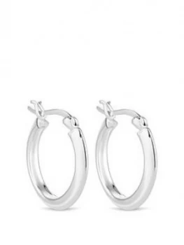 Image of Simply Silver Sterling Silver Thick Hoop Earrings