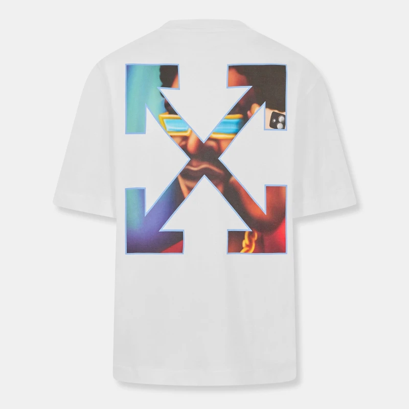 Image of Off White Mens Barber Skate T-Shirt White-Serenity male XS
