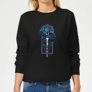 Image of Harry Potter Nagini Neon Womens Sweatshirt - Black