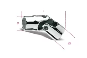 Image of Beta Tools 910AS/SN 3/8" Sq Drive Bi-Hex AF Swivel End Socket 5/8" 009100264