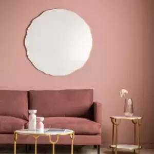 Image of Gallery Interiors Aimi Round Wall Mirror Champagne