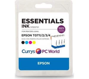 Image of Essentials T071 Tri Colour and Black Epson Ink Cartridge Multipack