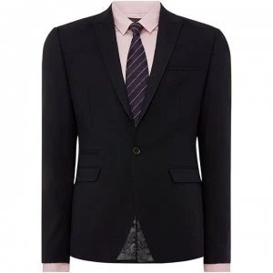 Image of Label Lab Bowie Skinny Fit Crepe Suit Jacket - Navy