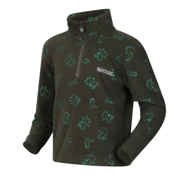 Image of Regatta Peppa Pig Printed Half Zip Fleece - Dark Khaki