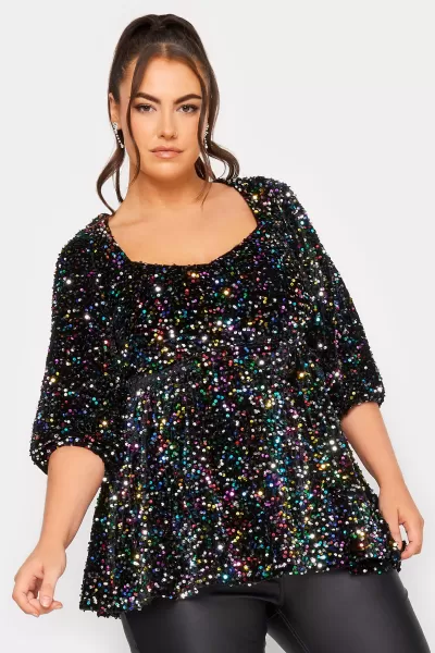 Image of Velvet Sequin Sweetheart Top