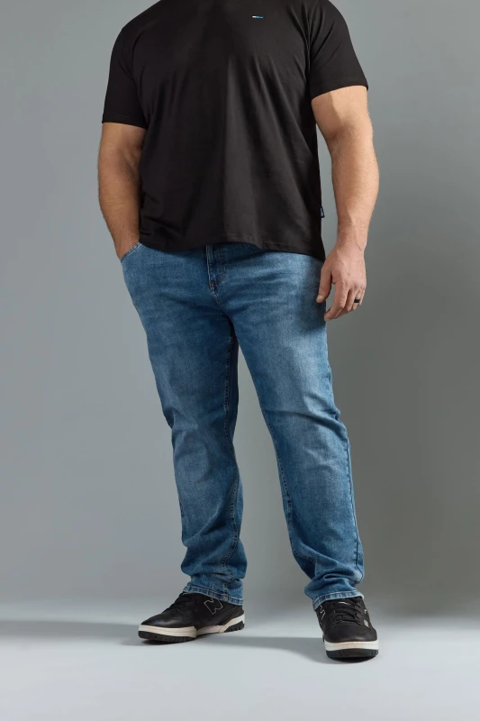 Image of BadRhino BadRhino Men Washed Denim Stretch Jeans in Blue Size: 36X-Large Blue 36XL Male 5063110920014