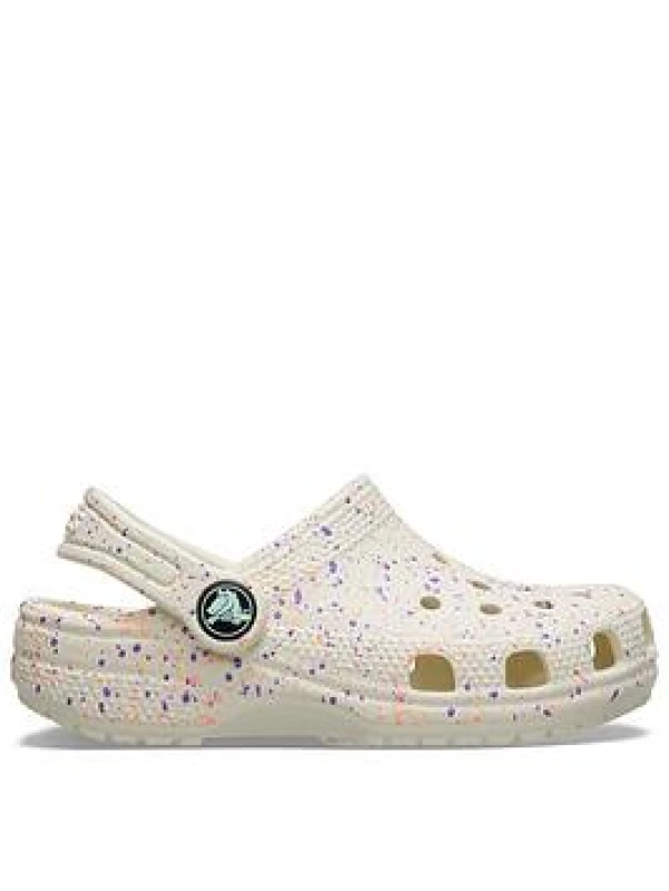 Image of Crocs Classic Glow Paint SplatterCgT girls's Children's Clogs (Shoes) in White