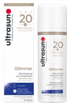 Image of Ultrasun Glimmer Shimmering Sun Protection SPF20 150ml