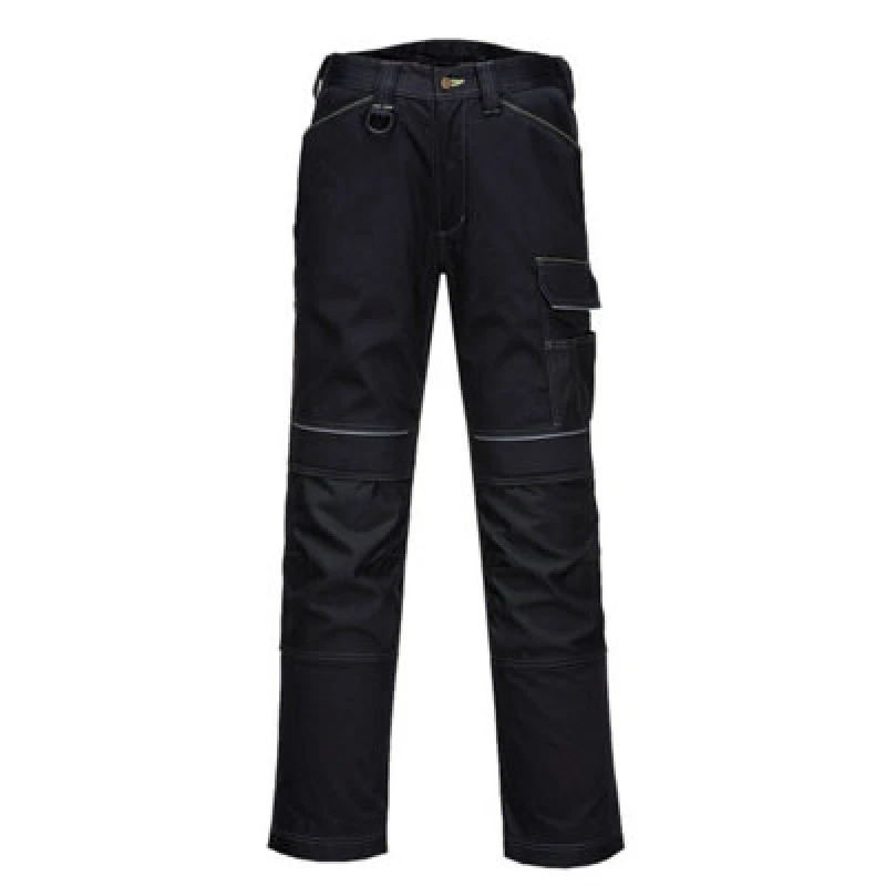 Image of Portwest PW3 Lightweight Stretch Work Trousers PW304BKR41 Colour: Black