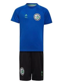 Image of Adidas Younger Boys Buzz Lightyear Short & Tee Set, Blue/Black, Size 7-8 Years