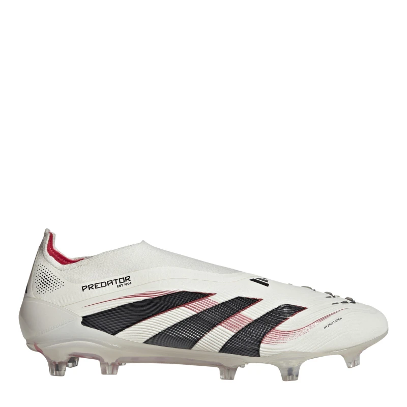 Image of adidas Predator Elite Laceless Firm Ground Football Boots White/Black/Red male 6 (39.3)